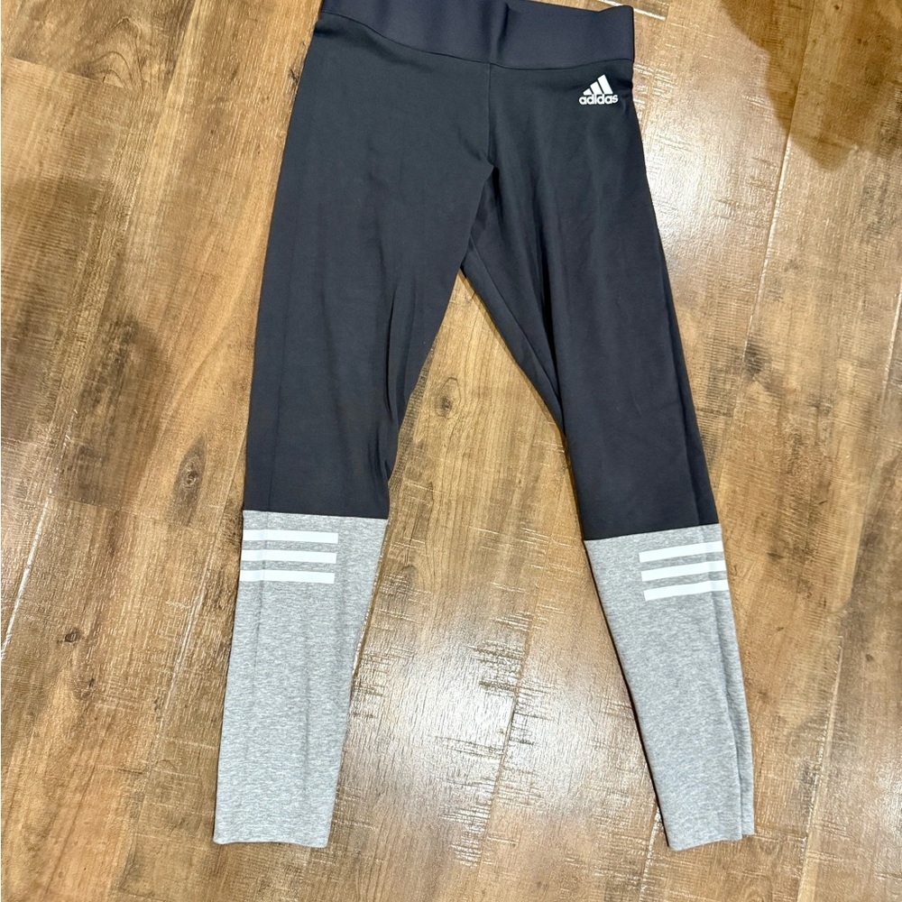 Adidas Women's Black and Gray Leggings